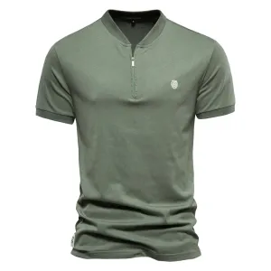 100% Cotton Embroidery Men's Polo Shirts Solid Color Short Sleeve Polo Shirts for Men New Summer Brand Social Polos Men