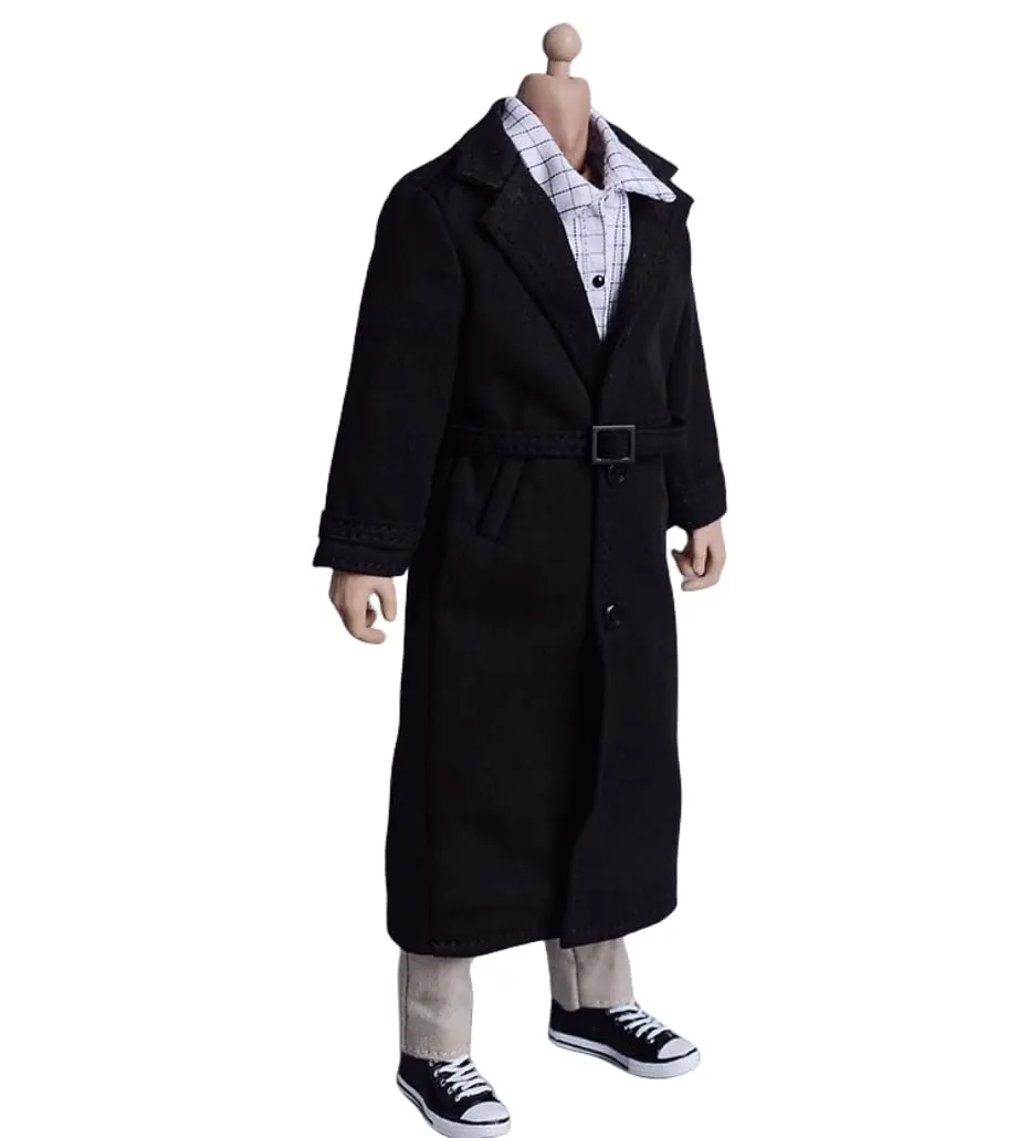 1/12 Scale Figure Doll Clothes: Long Trench Coat Collectible