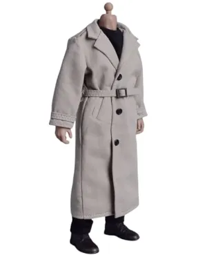 1/12 Scale Figure Doll Clothes: Long Trench Coat Collectible