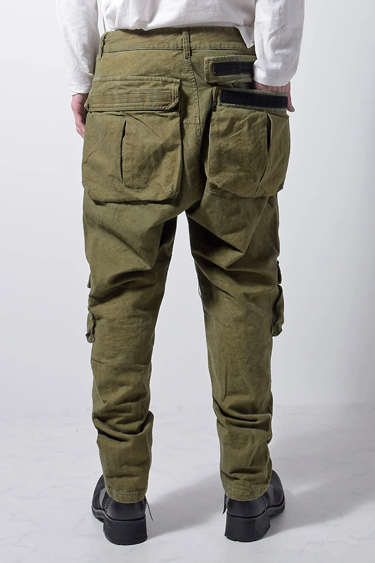 2202-PT03 Multipul Cargo Pants 02 Khaki