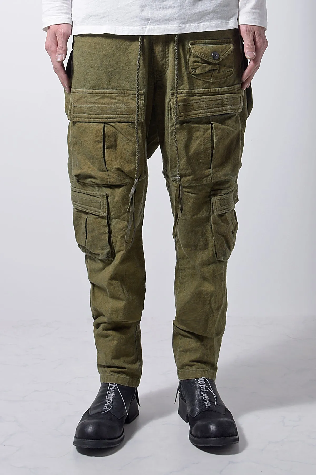 2202-PT03 Multipul Cargo Pants 02 Khaki