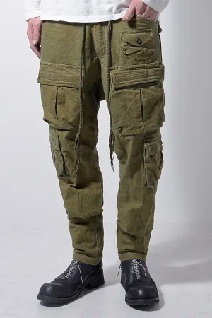 2202-PT03 Multipul Cargo Pants 02 Khaki