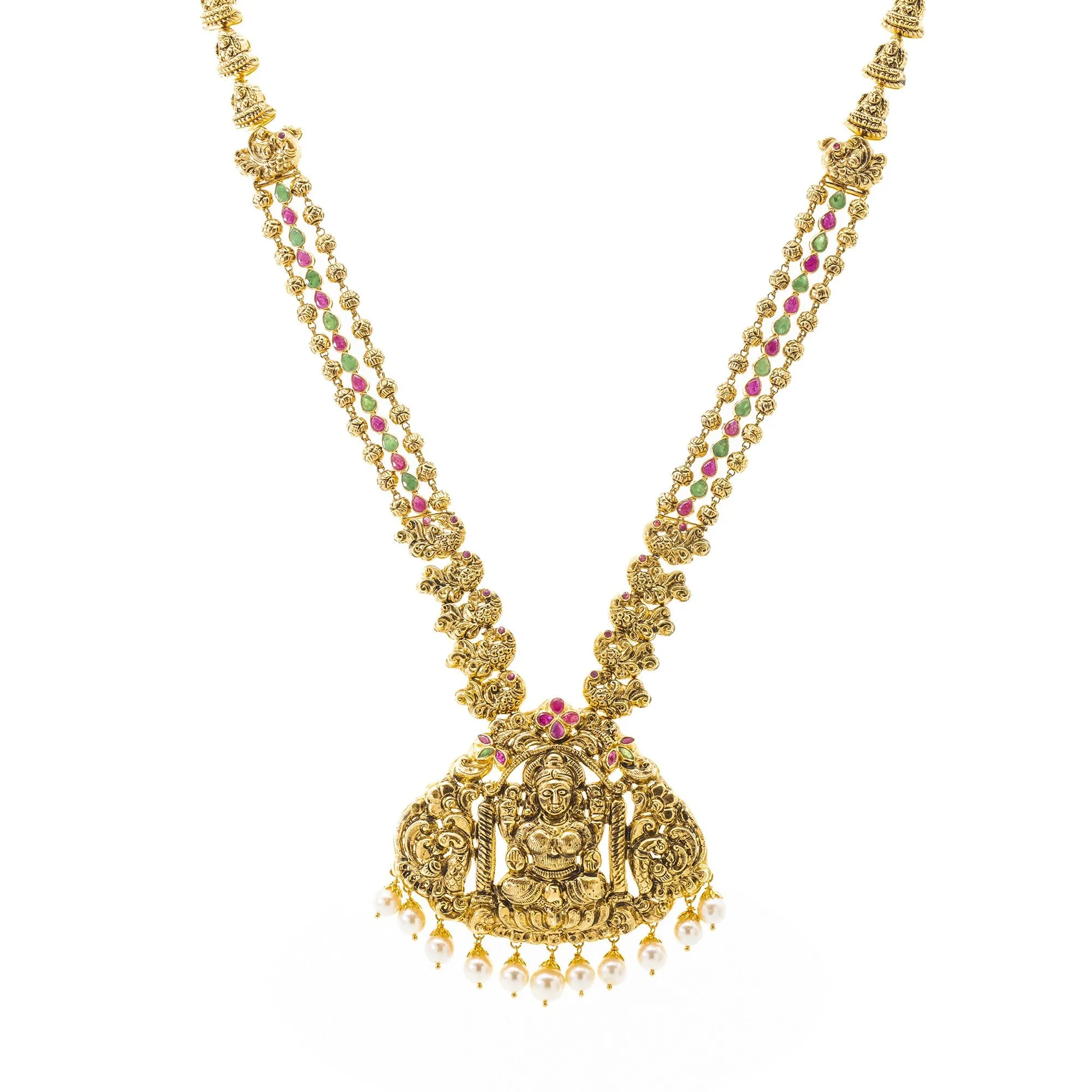 22K Gold Sweet Laxmi Antique Necklace