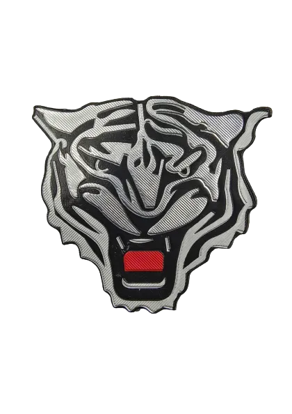 3D Embossed Tiger Face Hot-Fix Patch