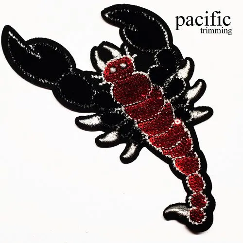 4 7/8" Embroidered Scorpion Patch Sew On : PA190016