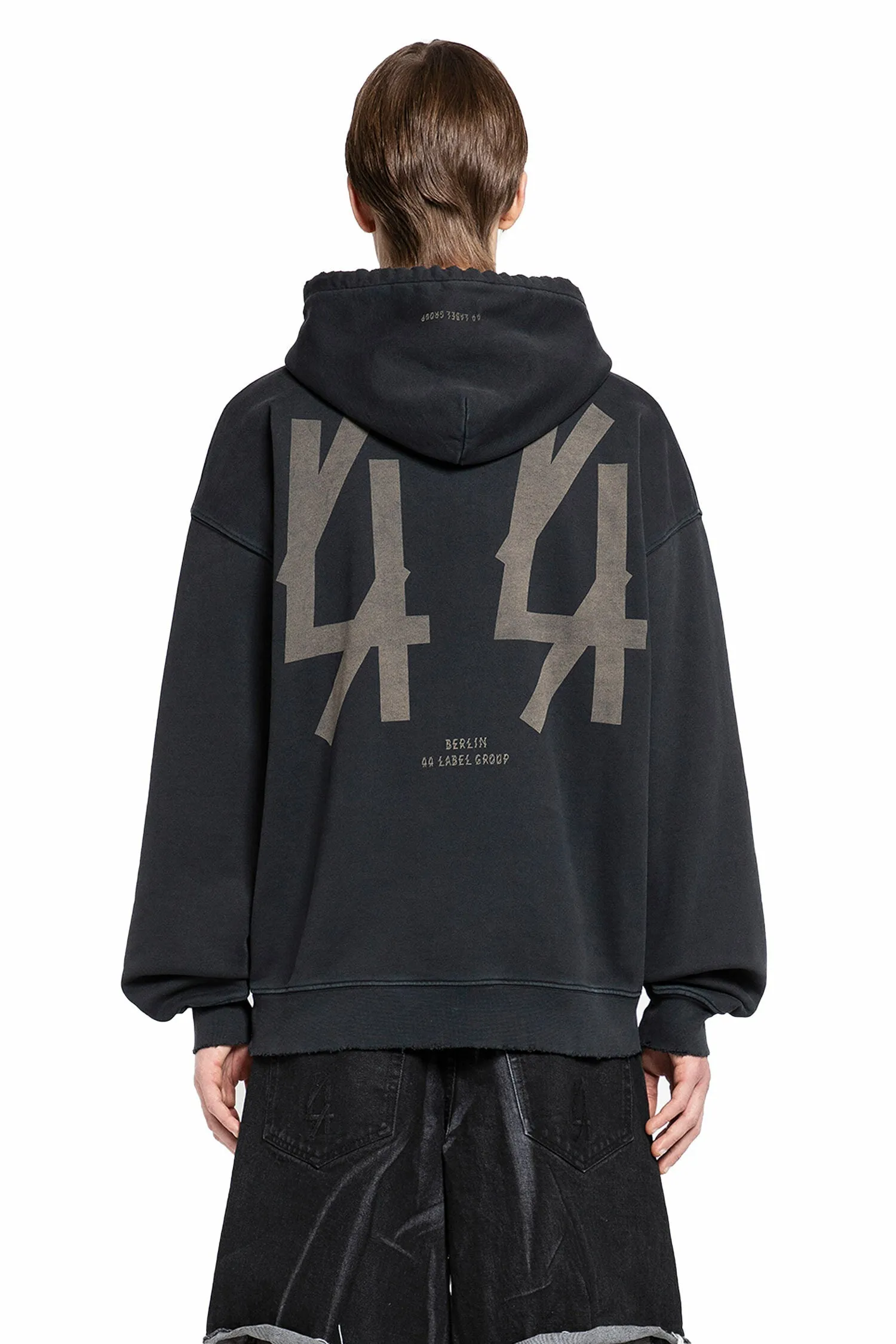 44 LABEL GROUP MAN BLACK SWEATSHIRTS