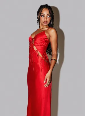 About A Girl Maxi Dress Red