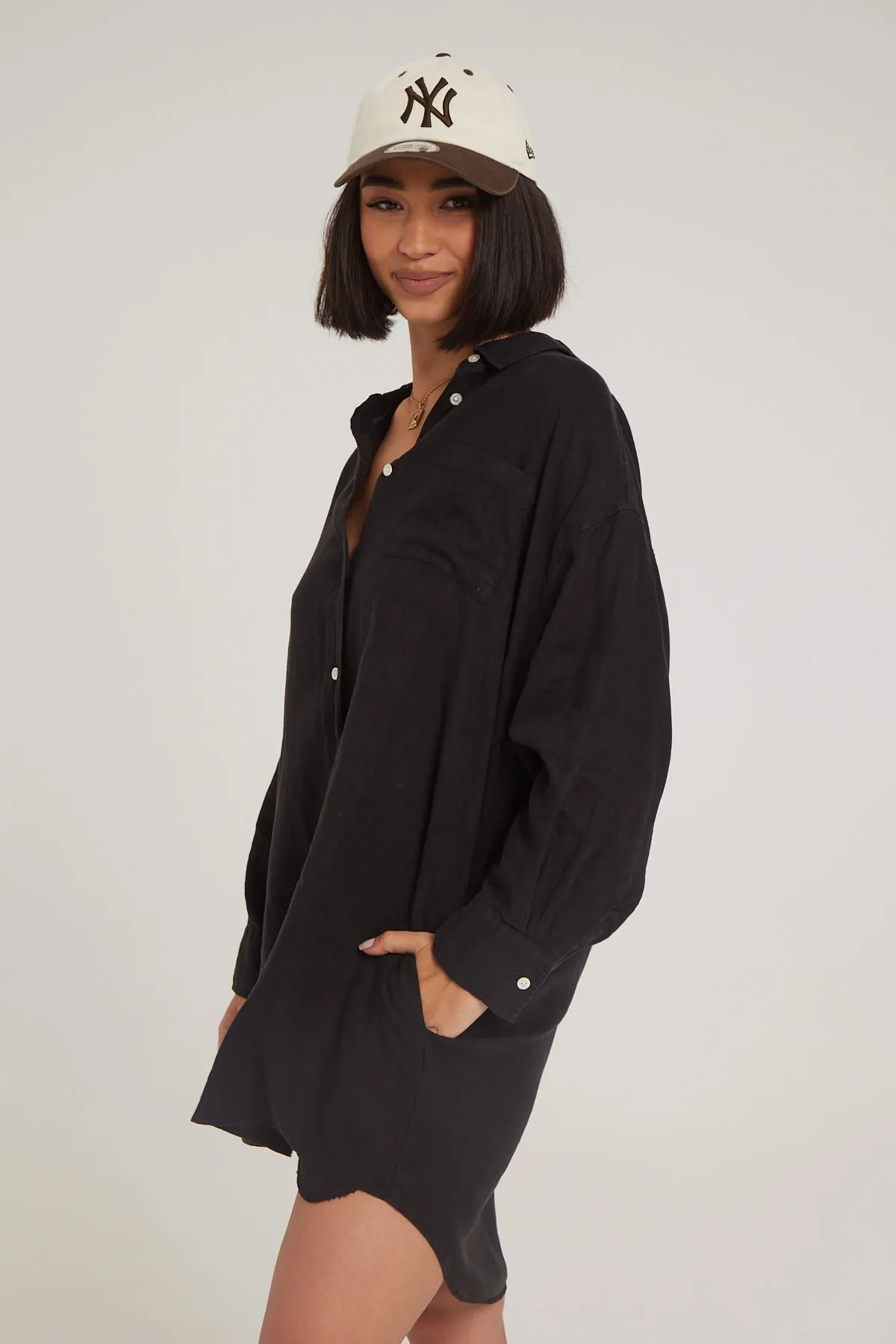 Academy Brand Hampton Linen Dress Black