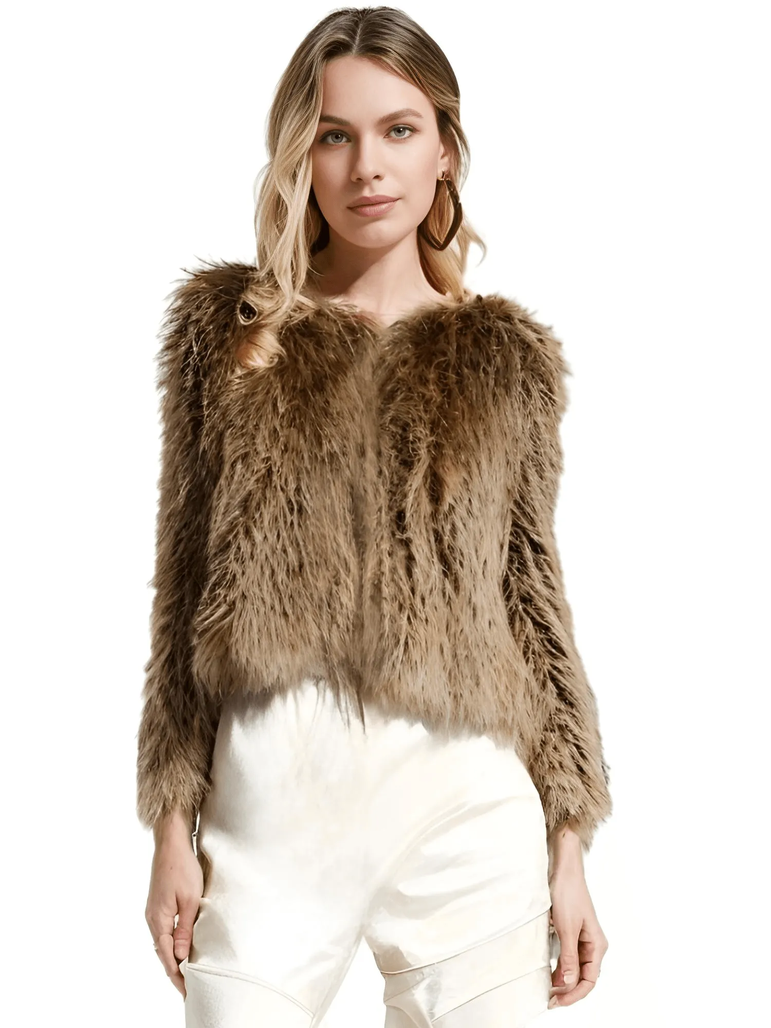 Autumn Winter Warm Women Faux Fur Coat Loose Plush Coat Female Fur Jacket