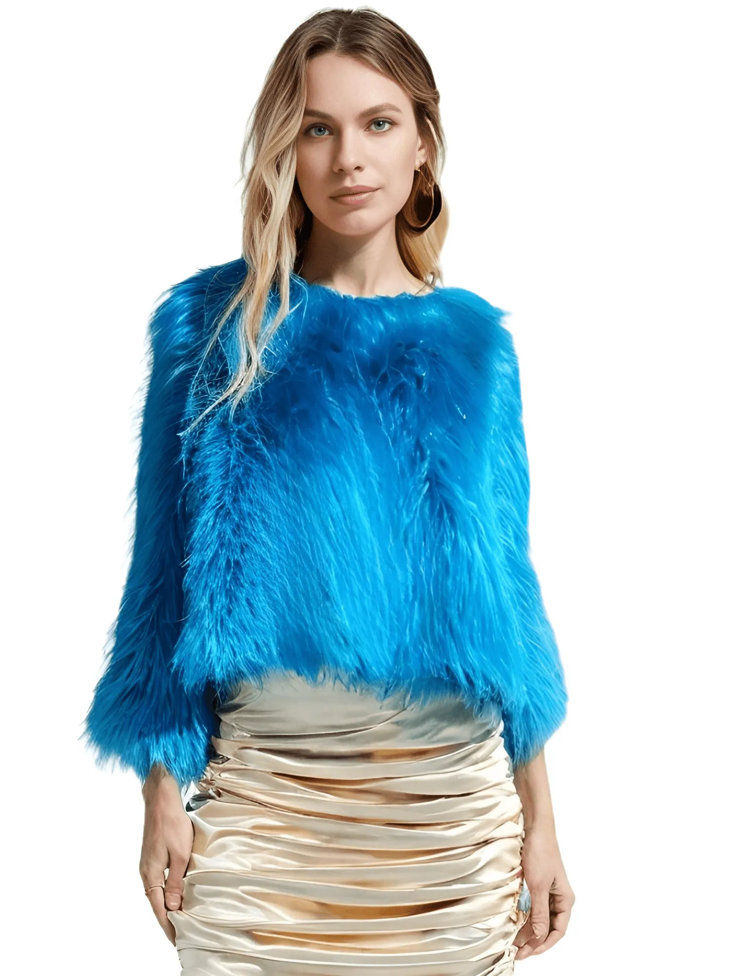 Autumn Winter Warm Women Faux Fur Coat Loose Plush Coat Female Fur Jacket