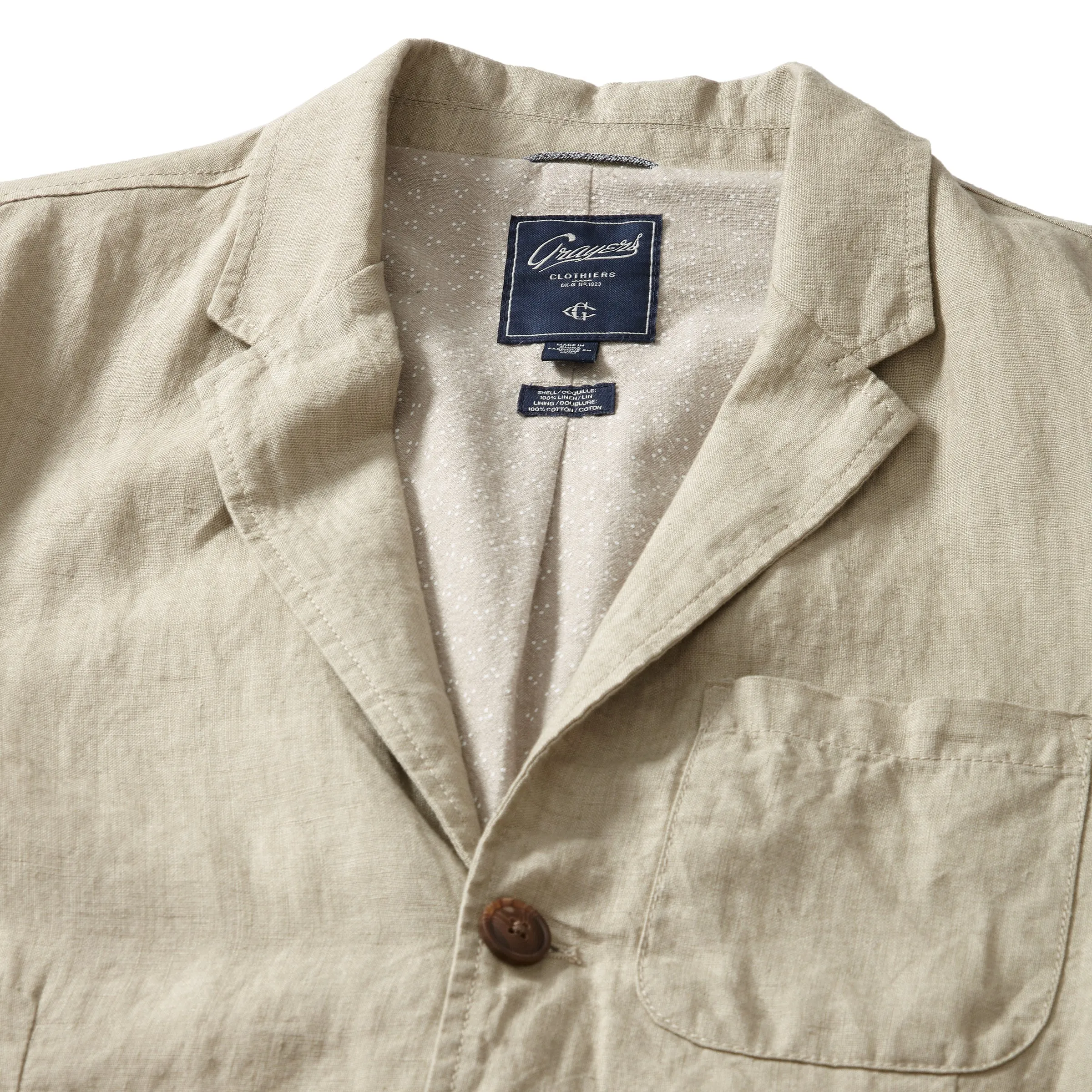 Aventura Washed Linen Blazer - Safari