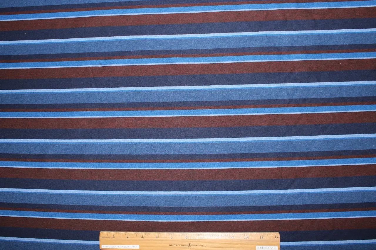 Avenue M0ntaigne Striped Stretch Bottom Weight - Blues/Brown