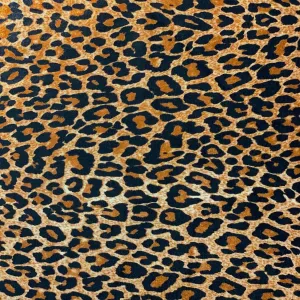 Baby Leopard Print Stretch Velvet Fabric