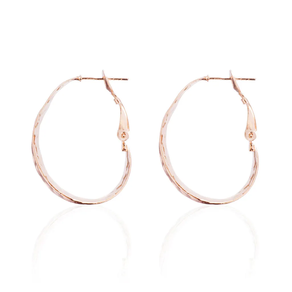 Banded Earrings, Rose Gold