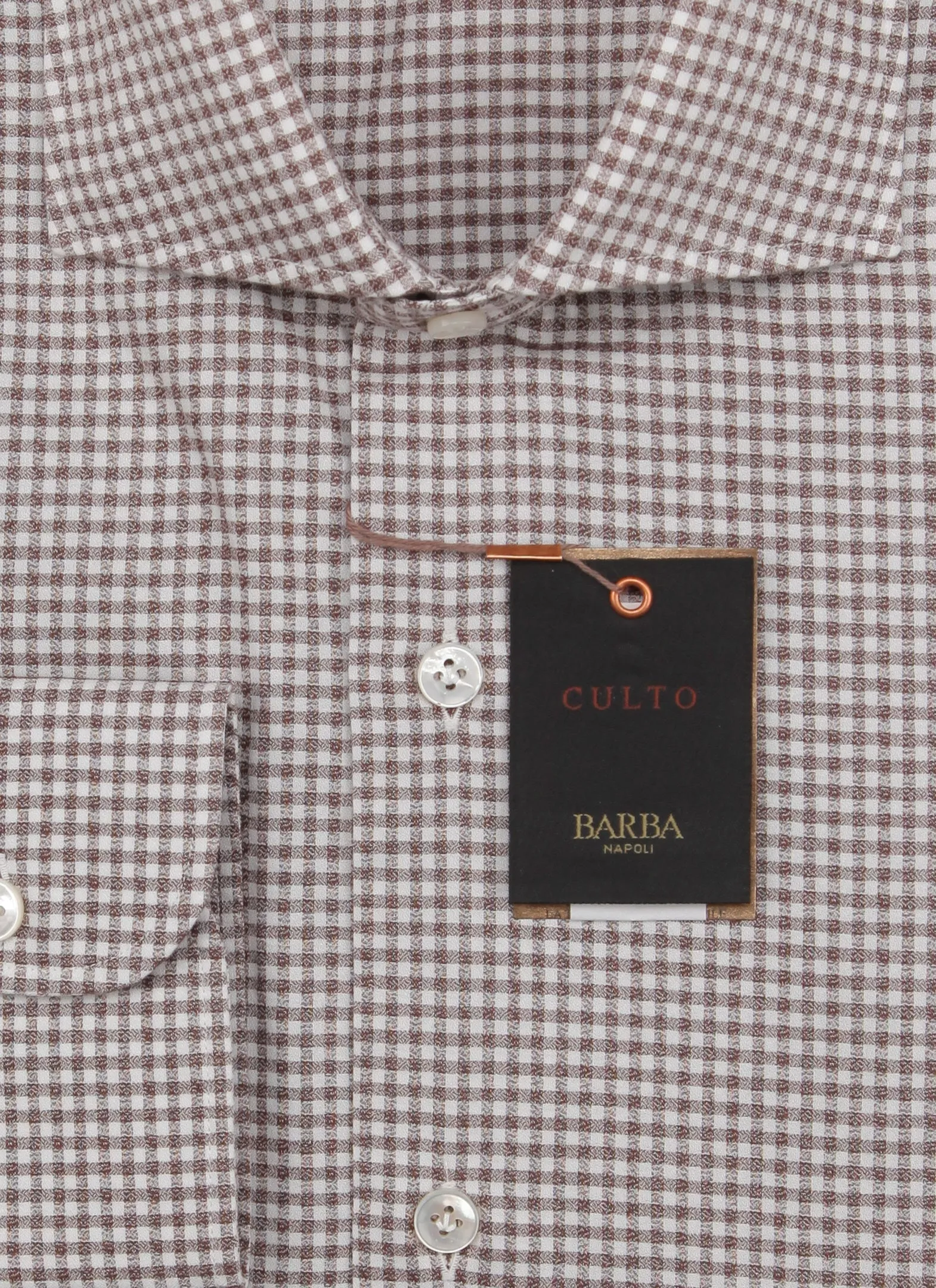 Barba Napoli Brown Shirt - Extra Slim