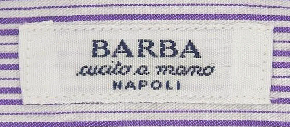 Barba Napoli Purple Shirt - Slim - 15.75 US / 40 EU