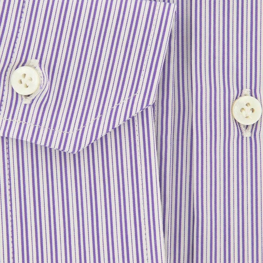 Barba Napoli Purple Shirt - Slim - 15.75 US / 40 EU