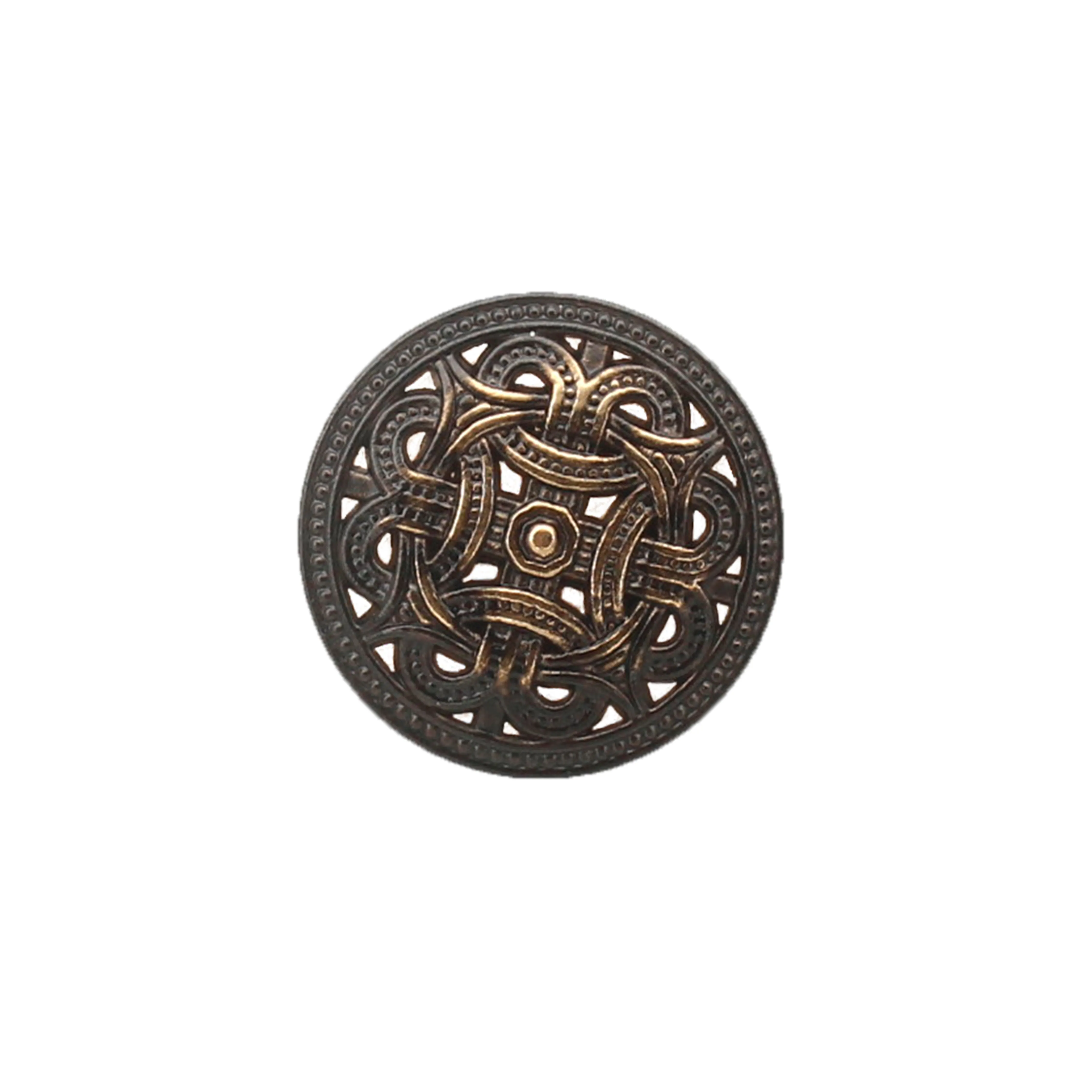 Baroque Design Embellished Metal Button( Pack of 8 Big   8 Small)