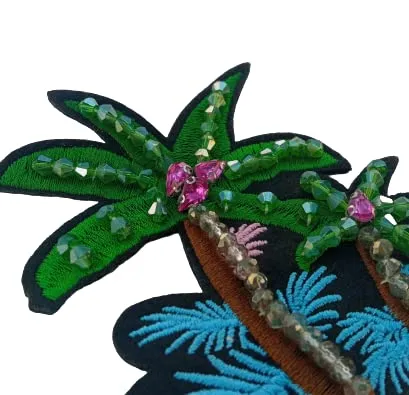 Beaded Coconut Tree Patch