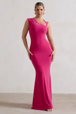 Behind The Scenes | Dark Pink Sleeveless Cut-Out Maxi Dress