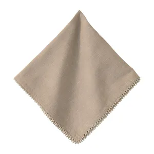 Berry Trim Napkin -Flax