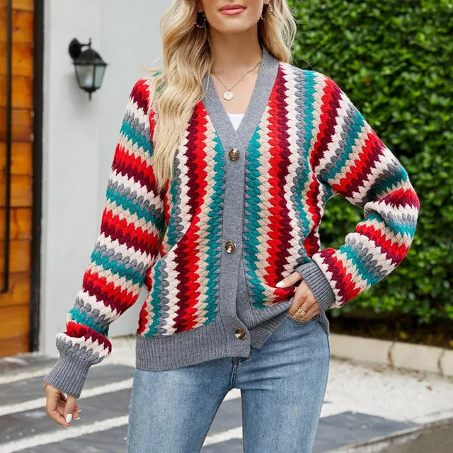 BerryBetty - Casual Colorful Knitted Cardigan