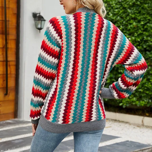 BerryBetty - Casual Colorful Knitted Cardigan