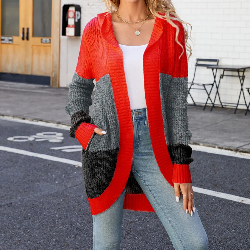 BerryBetty - Casual Colour Block Cardigan