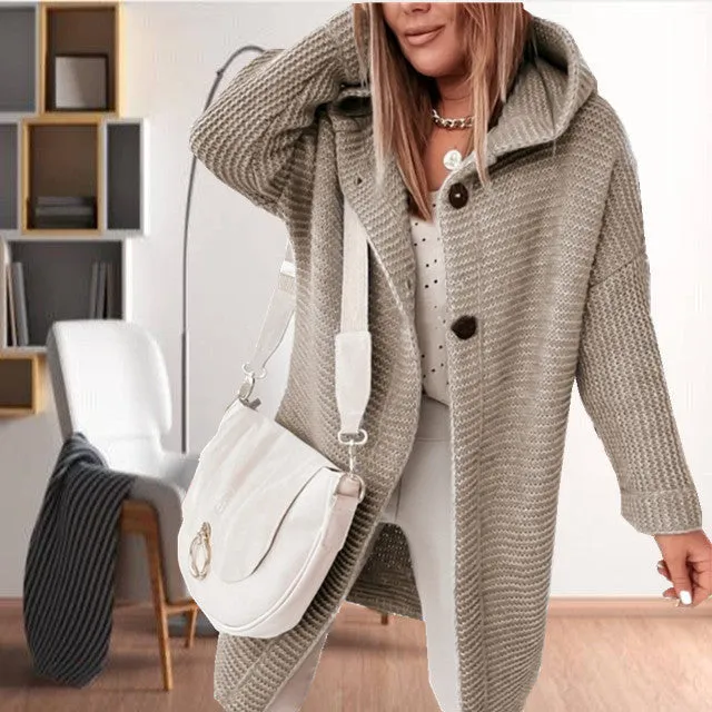 BerryBetty - Casual Hooded Knitted Coat