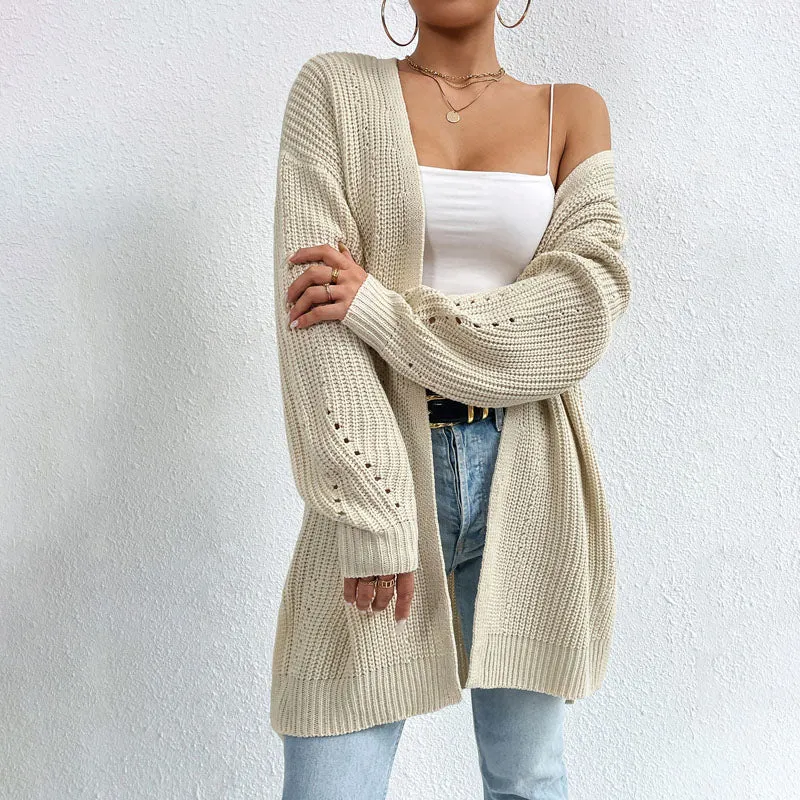 BerryBetty - Casual Solid Colour Knitted Cardigan