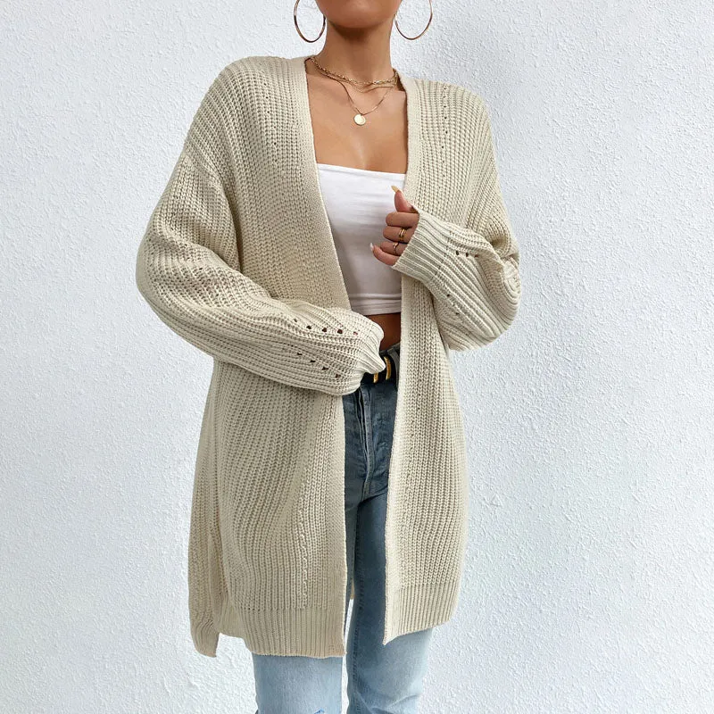 BerryBetty - Casual Solid Colour Knitted Cardigan