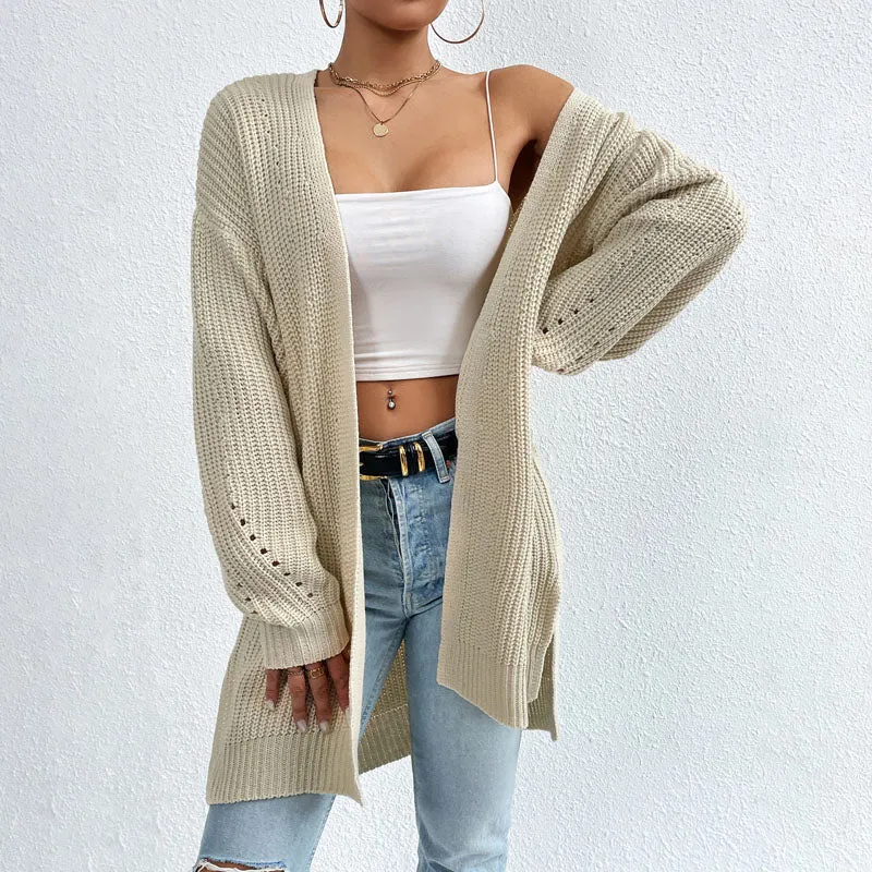 BerryBetty - Casual Solid Colour Knitted Cardigan