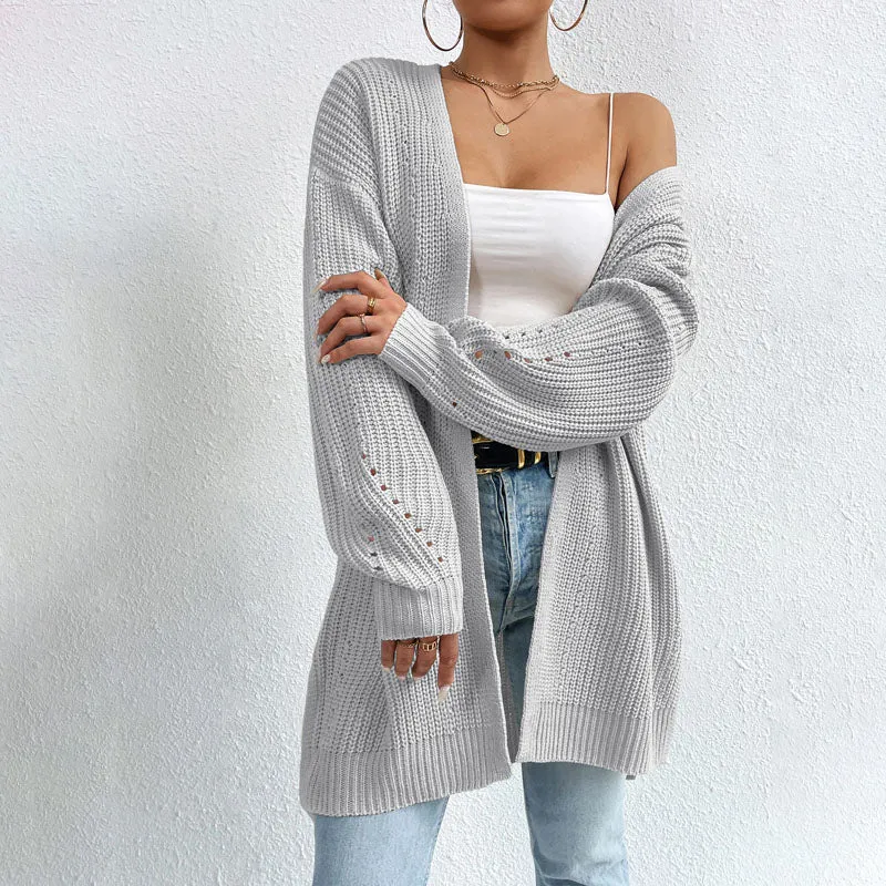 BerryBetty - Casual Solid Colour Knitted Cardigan