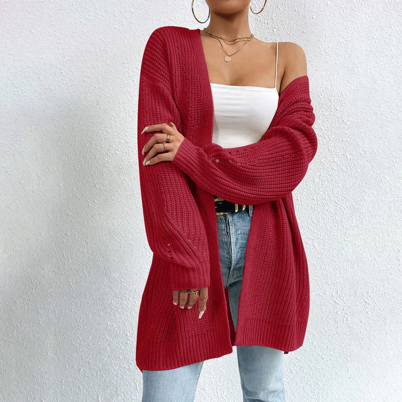 BerryBetty - Casual Solid Colour Knitted Cardigan