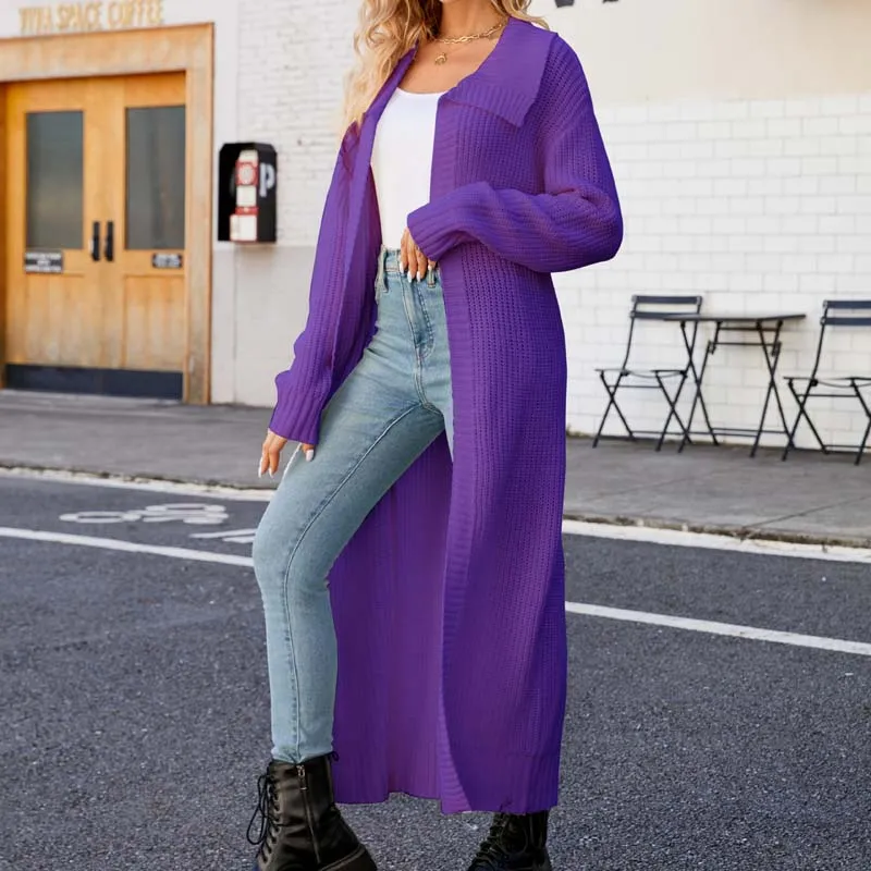 BerryBetty - Casual Solid Colour Long Cardigan