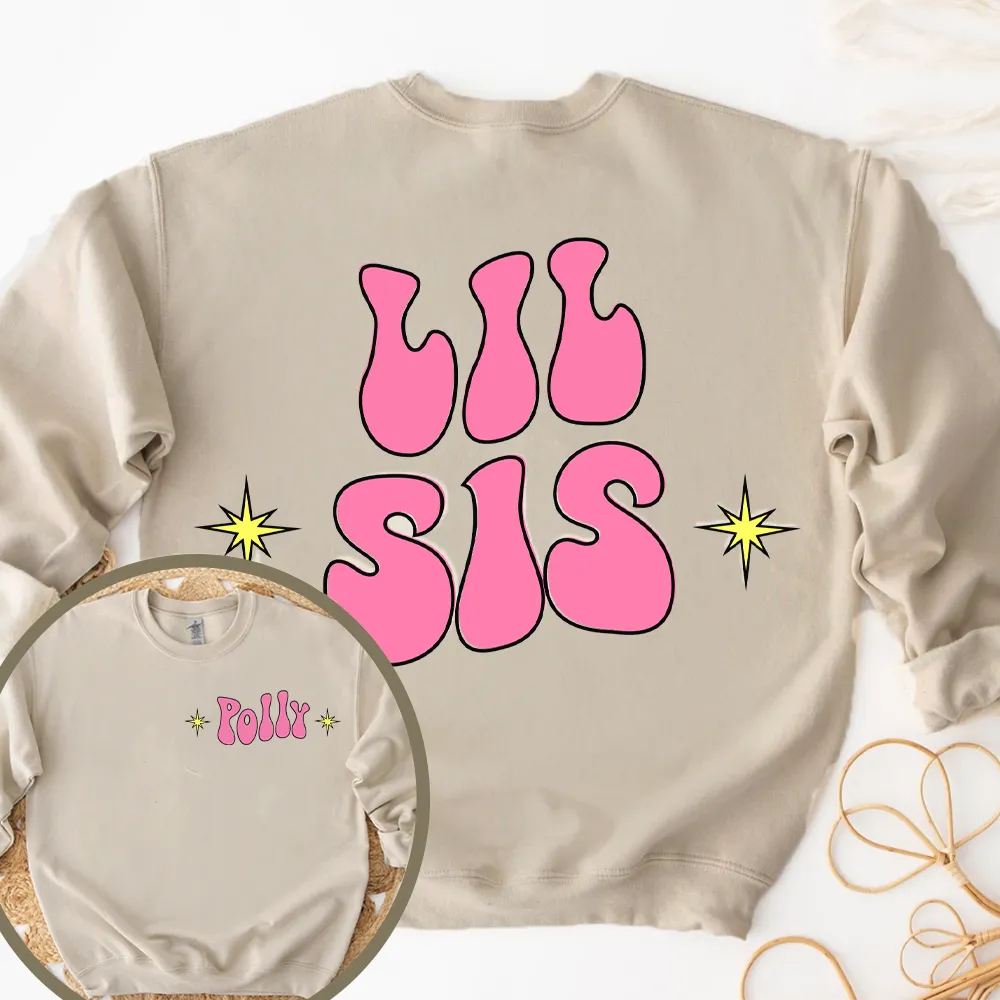 Big/Lil Bro & Sis kids Personalised Sand Sweatshirts