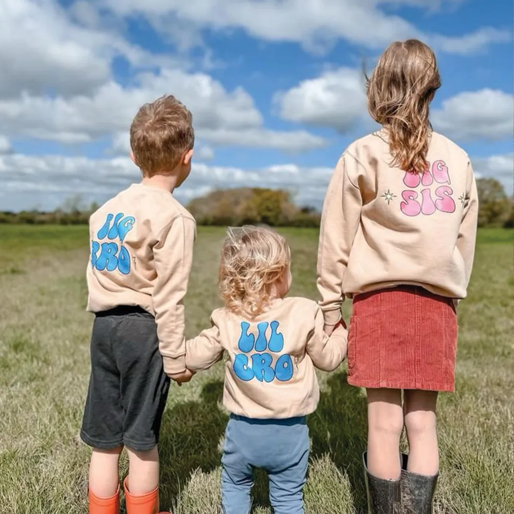 Big/Lil Bro & Sis kids Personalised Sand Sweatshirts