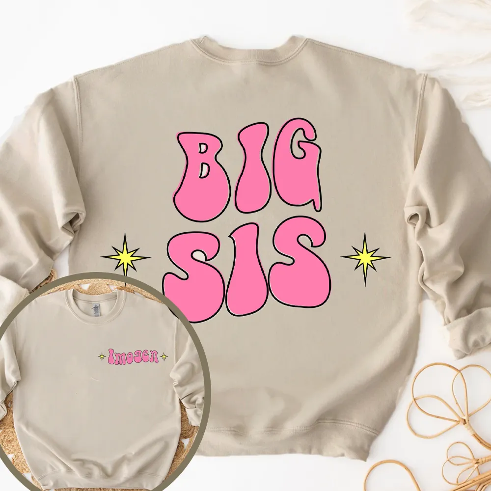 Big/Lil Bro & Sis kids Personalised Sand Sweatshirts