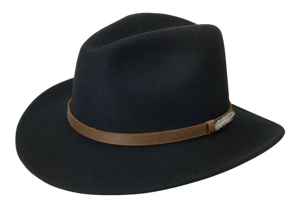 Black Creek Around Town Crushable Wool Fedora