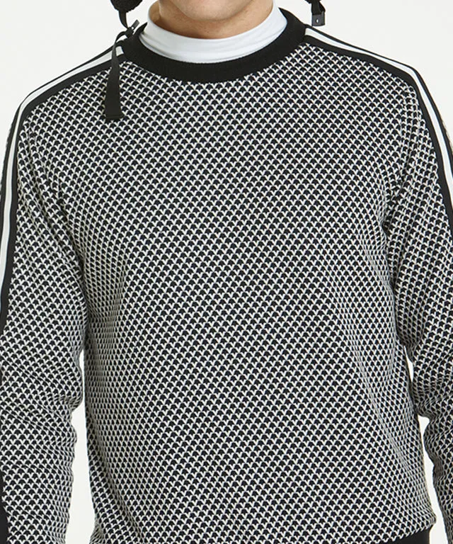 Bobo Jacquard Windproof Round Sweat - Black