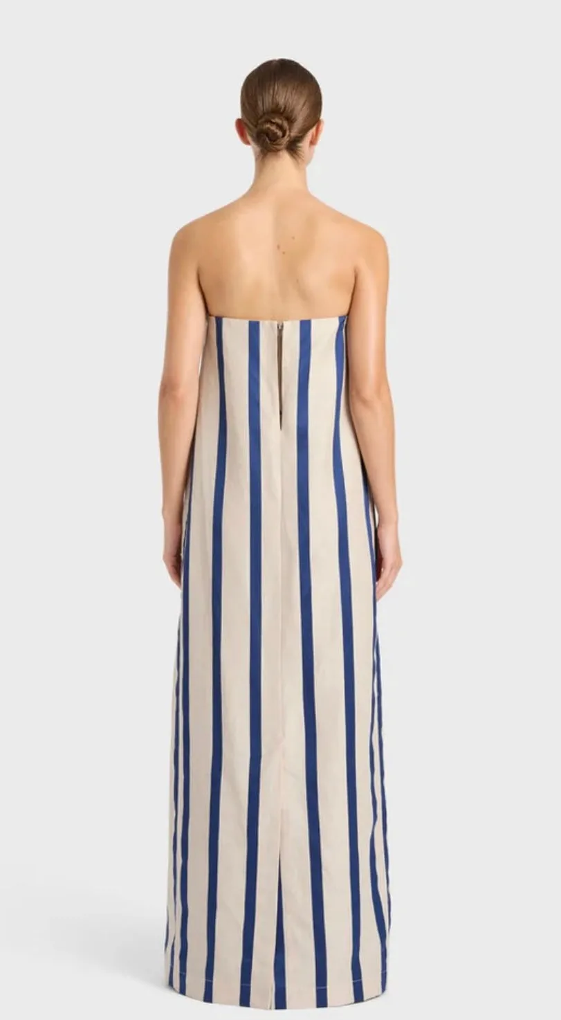 BONDI BORN~ Maine Strapless striped maxi dress