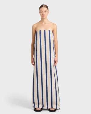 BONDI BORN~ Maine Strapless striped maxi dress