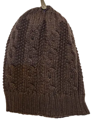 Brown Acrylic Ladies Knit Winter Hat