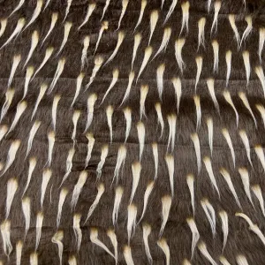 Brown | Beige Two Tone Spike Shaggy Faux Fur Fabric