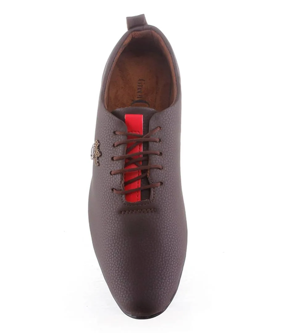 Brown Synthetic Leather Casual Shoe