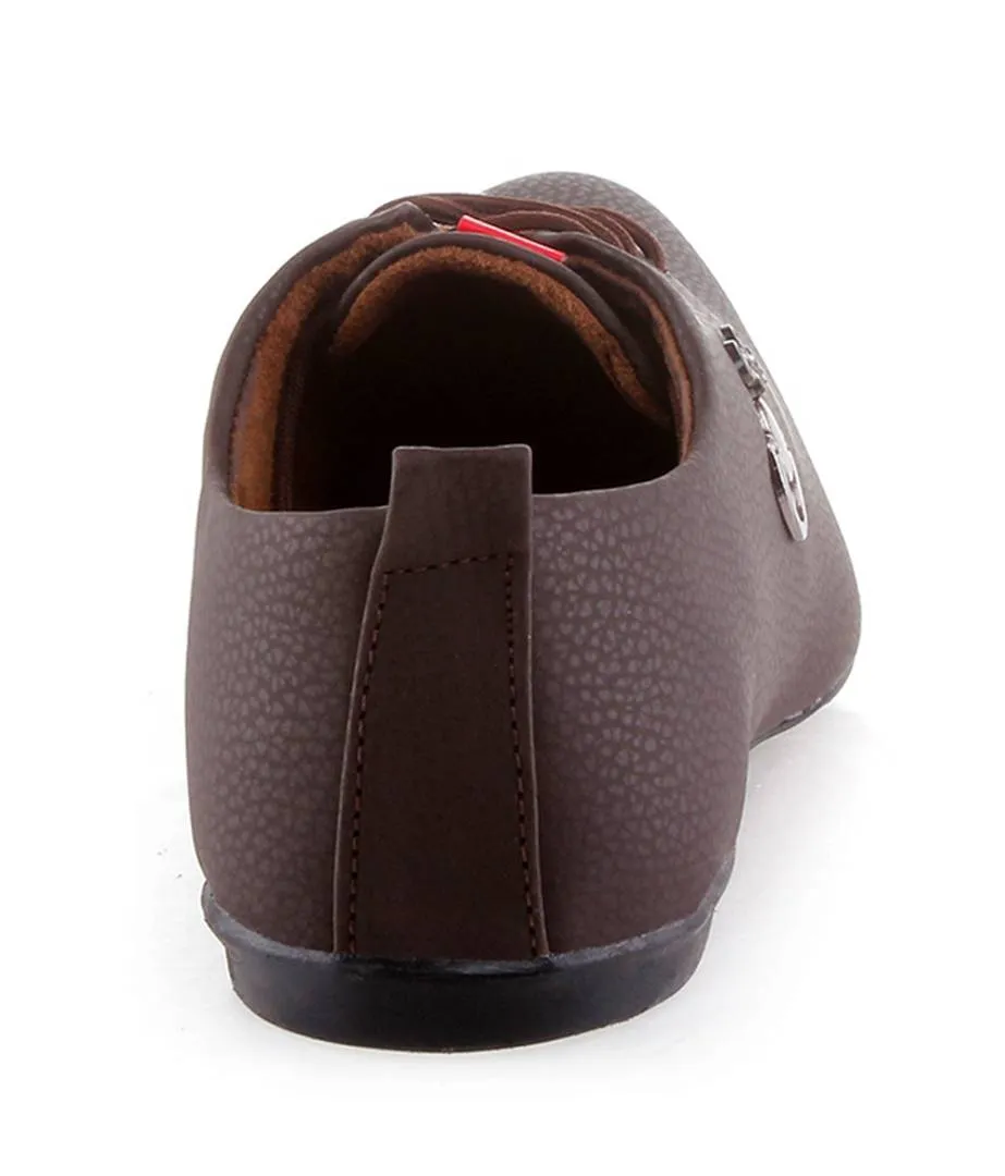 Brown Synthetic Leather Casual Shoe