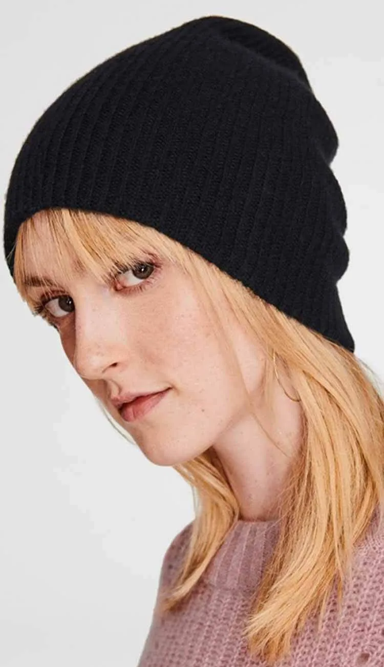 Cashmere Plush Rib Beanie