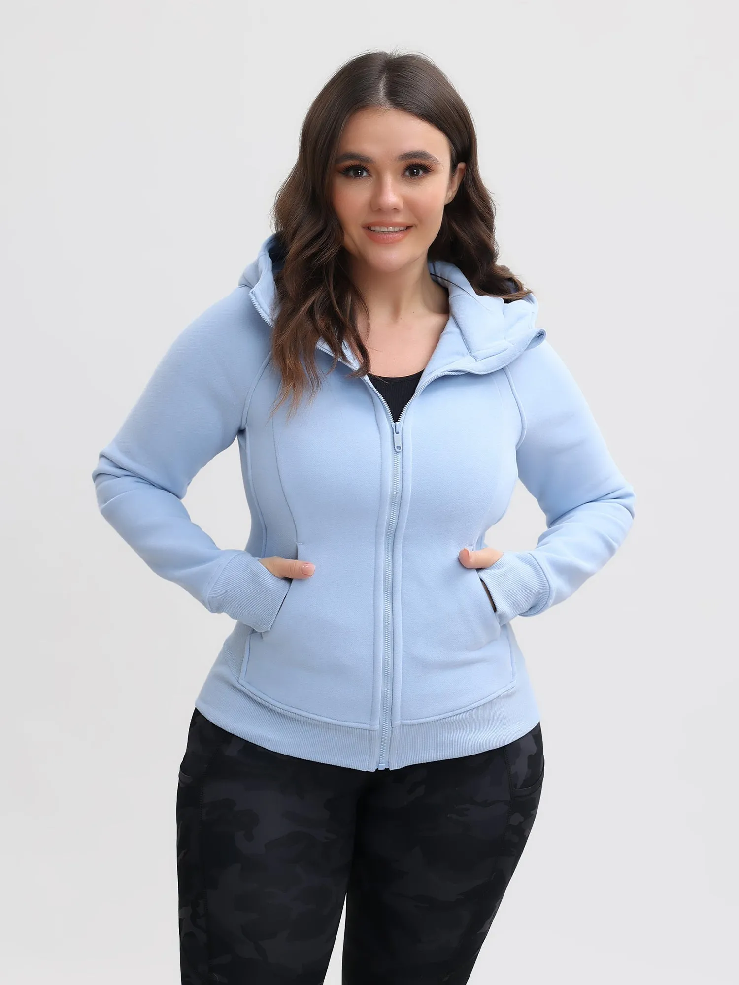 Casual Fleece Sports Hoodie with Pockets