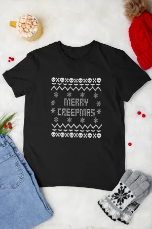 Christmas Merry Creepmas Ugly Sweater Tee - Unisex Shirt