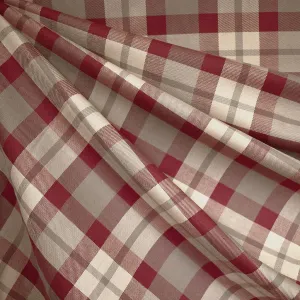 Classic Tartan Plaid Shirting Cranberry/Taupe